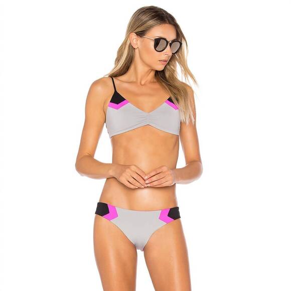 L*SPACE Other - NEW L*SPACE haley blocked reversible bikini top in fog grey